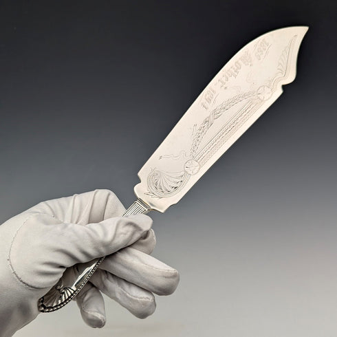 1890年頃 米国アンティーク 純銀製  ケーキサーバ 88g Gorham